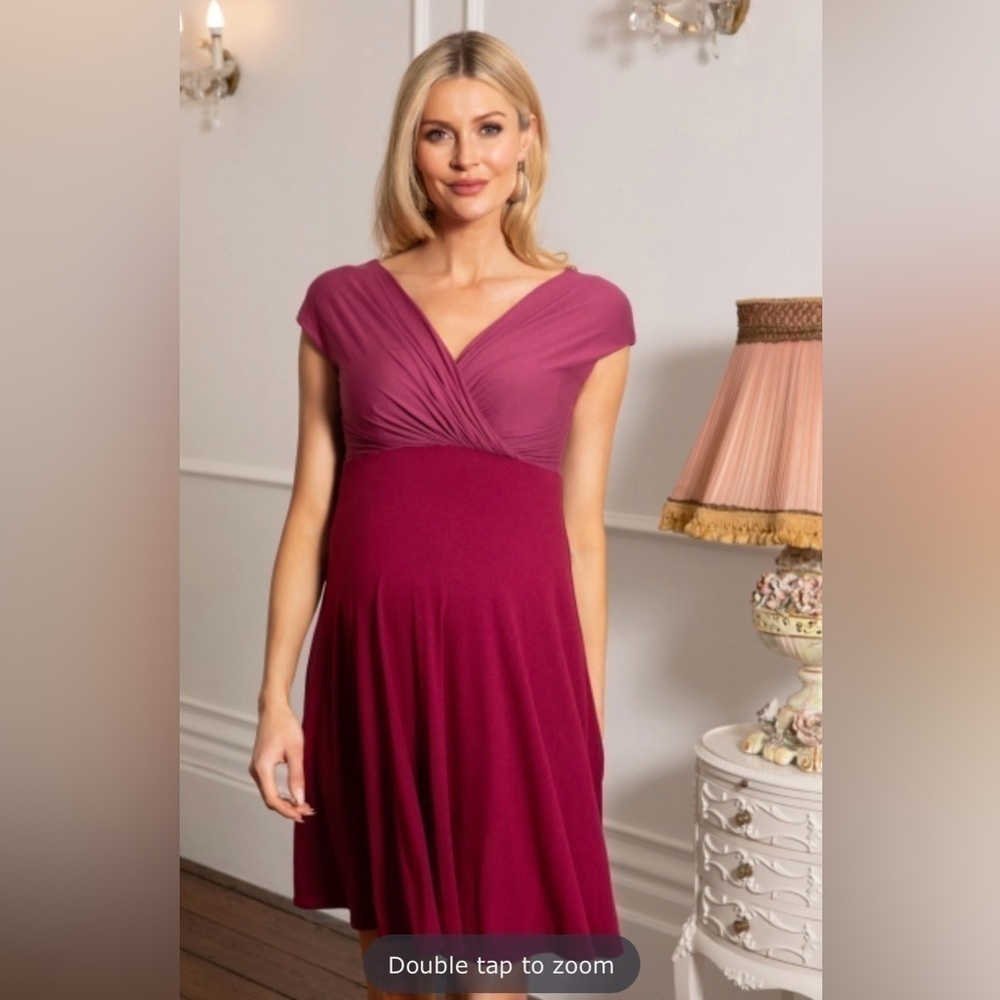 (2) N - Tiffany Rose, Red and Pink Maternity Dress Size 1